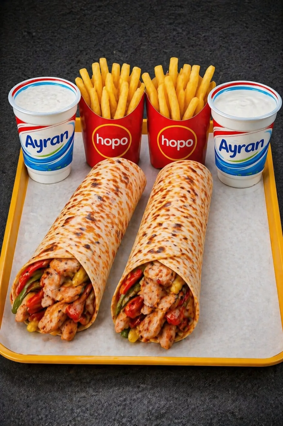 Dürüm Menü 2'li ayran sevenler